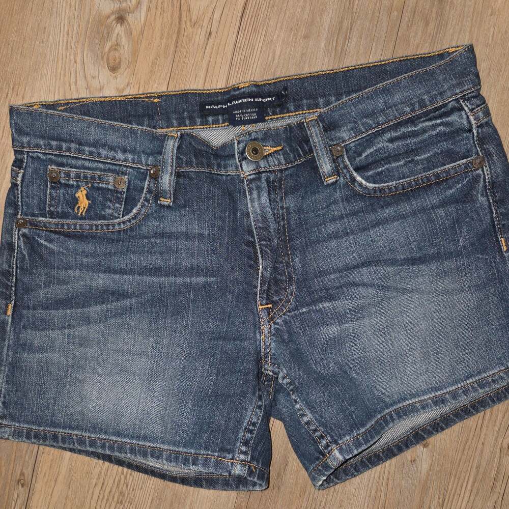 Ralph Lauren Sport Blue Denim Cutoff Jean Shorts Women's Size 28